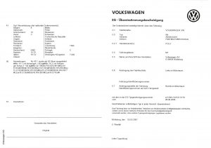 VW coc | Vincario | EUROCOC