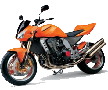 orange motorcycle Kawasaki