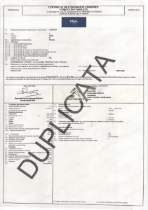 Certificat de conformité Duplicata Citroen