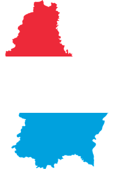 Le drapeau rouge bleu blanc de Louxembourg