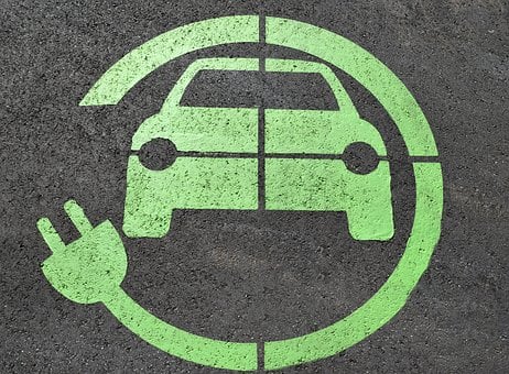 le logo de voiture electrique