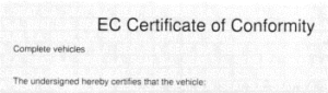 Auschnitt | EG-Typgenehmigung für Fahrzeuge | EUROCOC